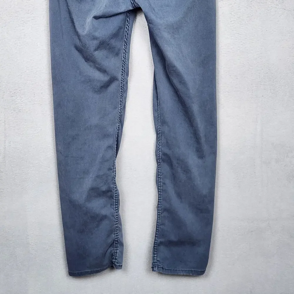 BANANA REPUBLIC Pants Mens 30x32 Blue Berry Sueded Straight 5 Pocket Twill Chino
